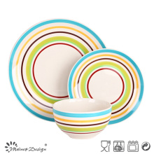 18PCS Handpainted Ceramic Stoneware Dinner Set Food Contact Safe